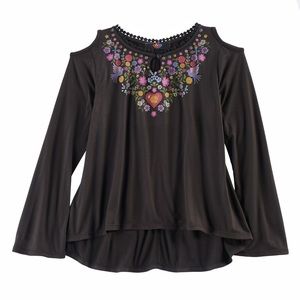 D-Signed Girl’s L (14/16) Coco Cold Shoulder Shirt